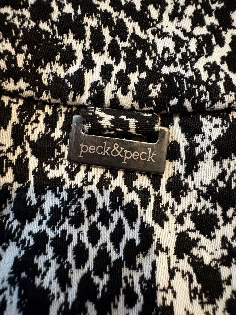 Peck & Peck Black and White Animal-Print Knit Piece - Picture 3 of 4